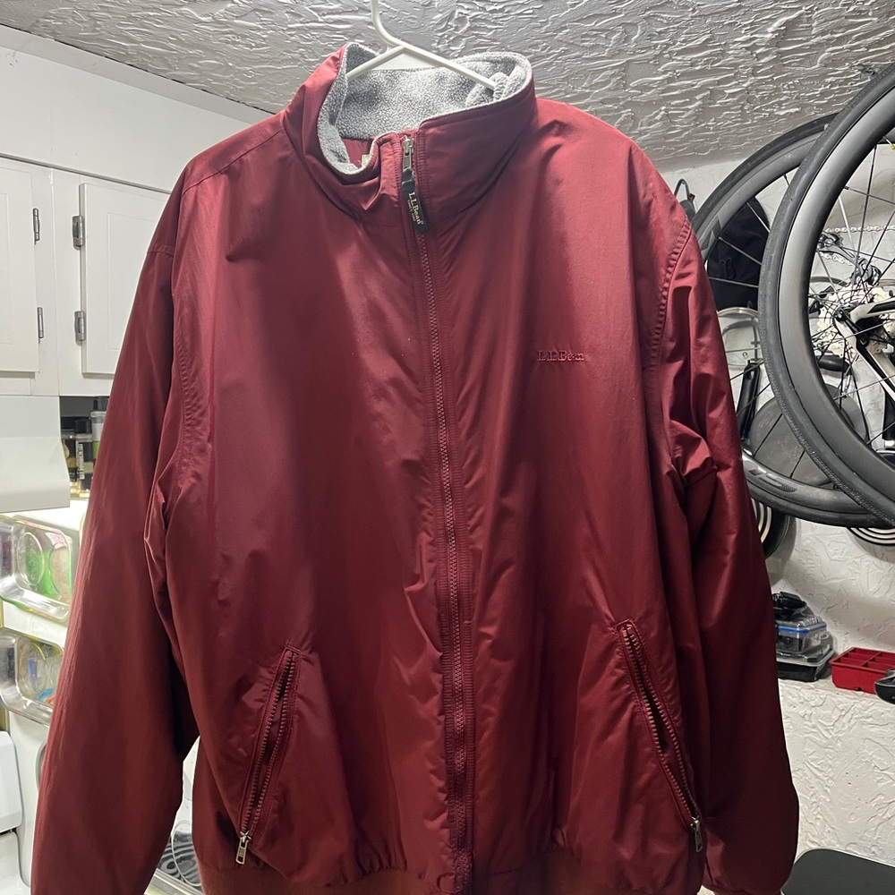 Mens 2xl ll bean maroon jacket euc